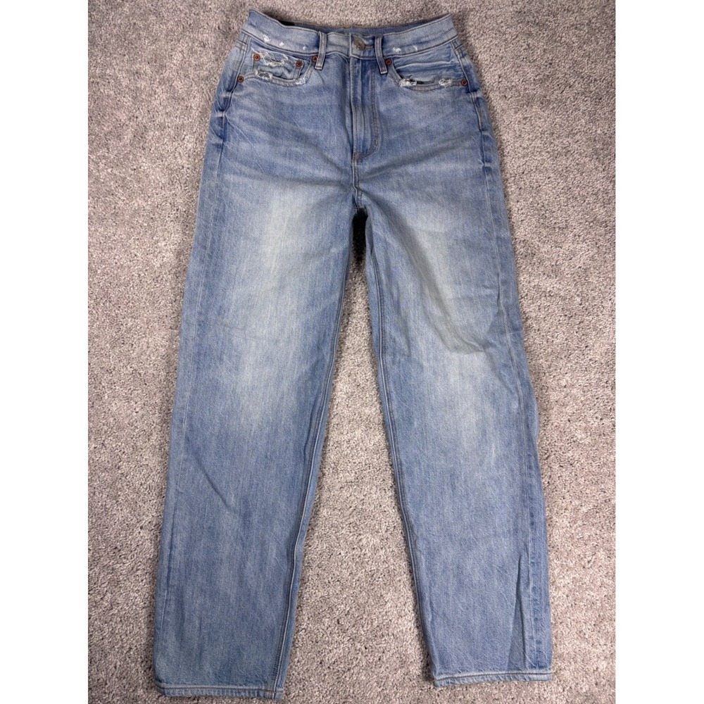 American Eagle Outfitters Womens Jeans Size 2 High Waisted Light Wash Distressed